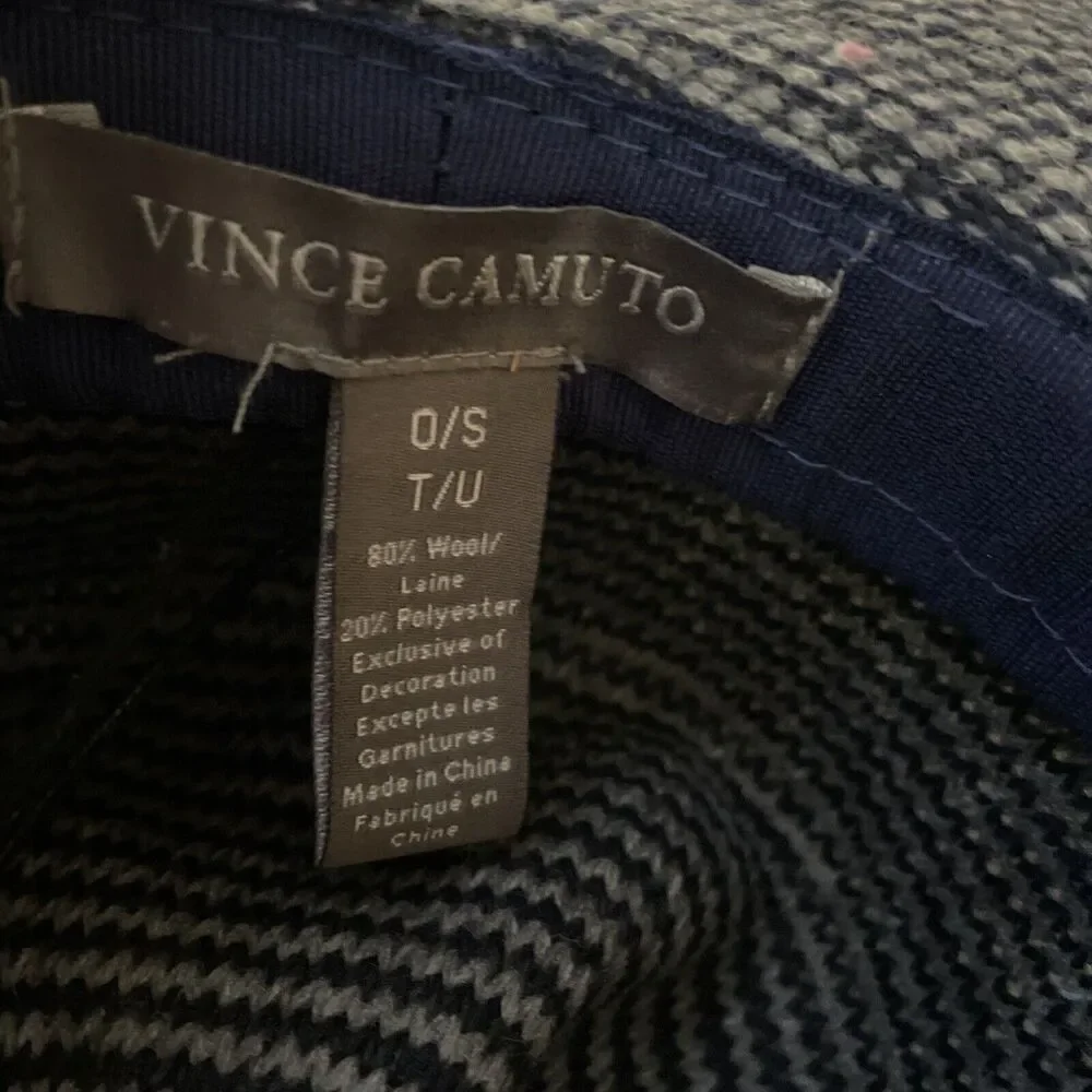 Women’s Vince Camuto Grey and Navy Wool‎ Fedora Hat